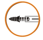 Eindrehwerkzeugspitze im Schnitt